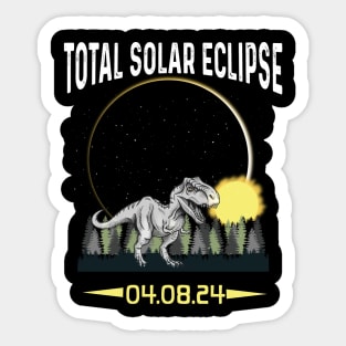 T-rex Solar Eclipse 2024 Sticker